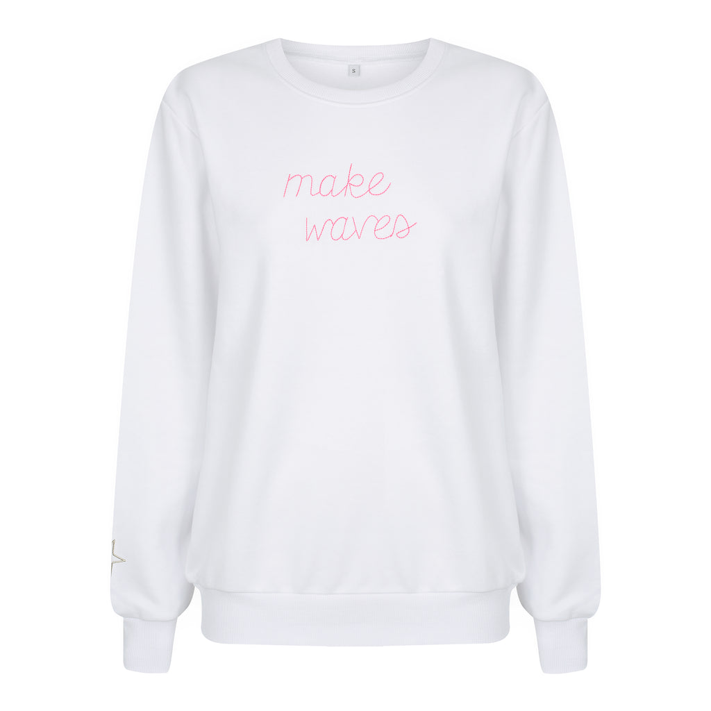 Make Waves Sweatshirt - White