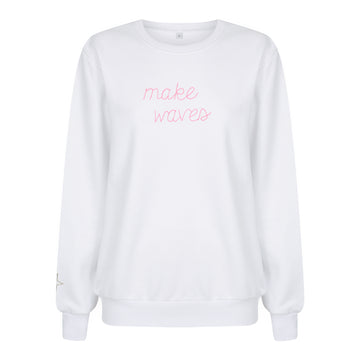Make Waves Sweatshirt - White