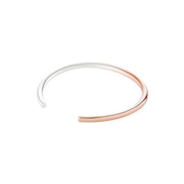 Dip Dye Ring- Silver/Rose Gold